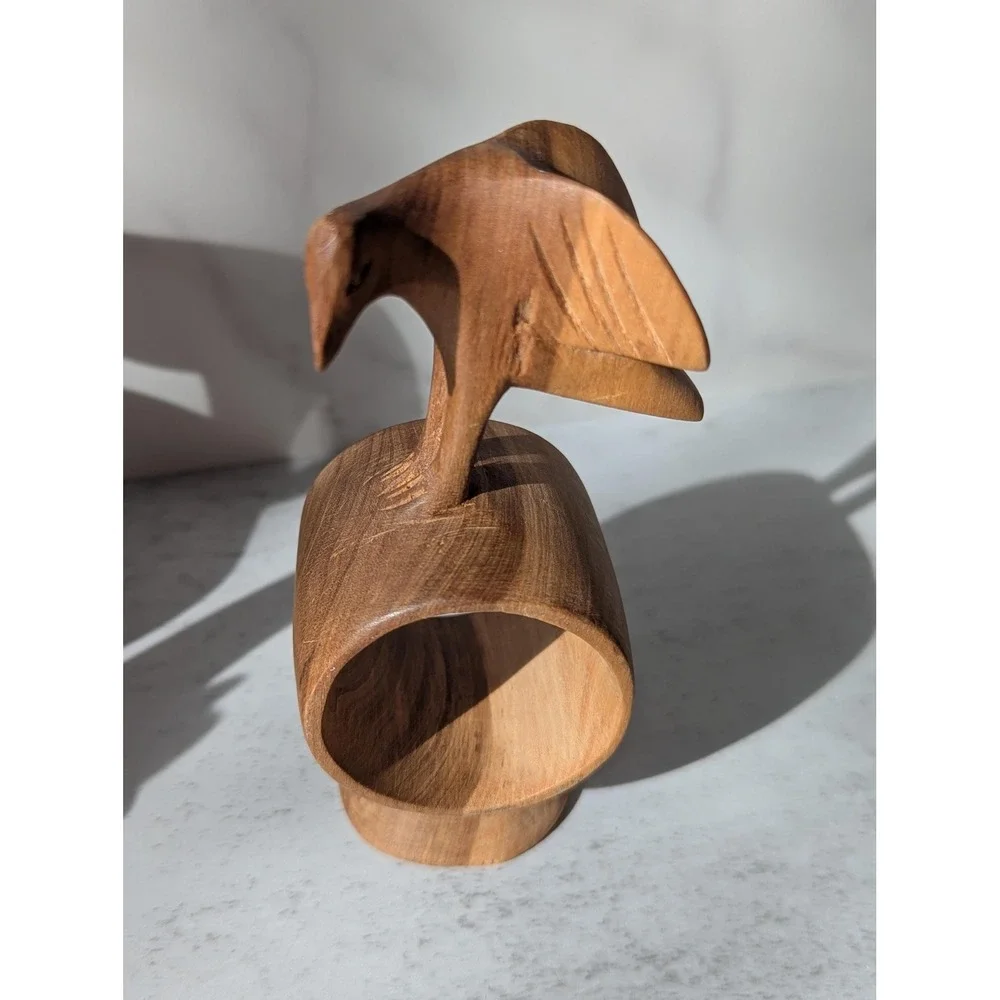 Vintage Handcarved African Animal Napkin Rings